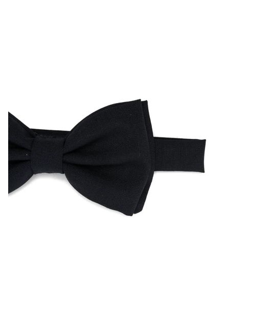 Lardini Black Textured Bow Tie for men