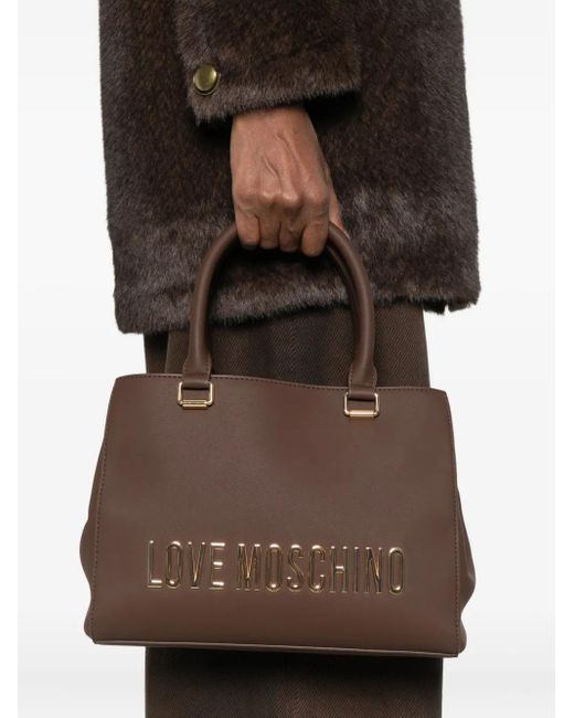 Love Moschino Brown Love Tote Bag