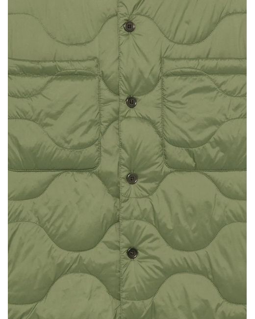 Paul Smith Green Quilted Packable Buttoned Jacket for men