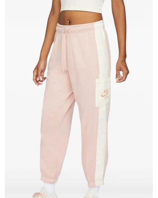 Nike Natural Pantalon De Jogging Fleece À Design Colour Block
