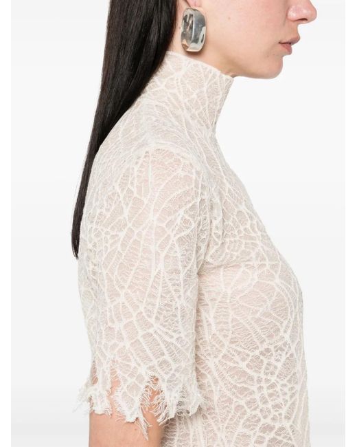Alexander McQueen White Lace Blouse