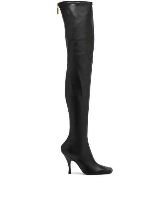 Khaite Black Eva Overknee-Stiefel Mit Reißverschlussdetail 100Mm