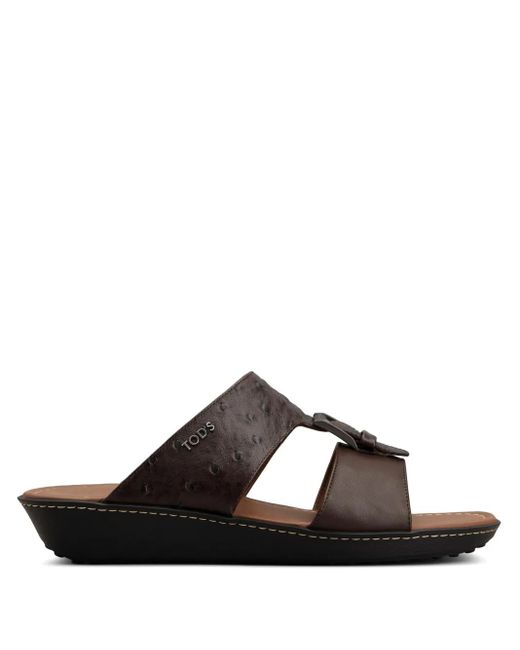 Tod's Men's Black Leather Sandals