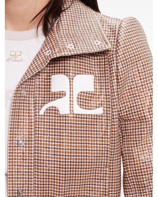 Courreges Natural Re-Edition Checked Jacket