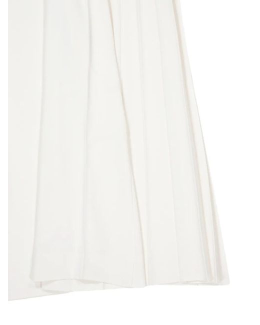 Zeus + Dione White Nova Side Pleat Trousers