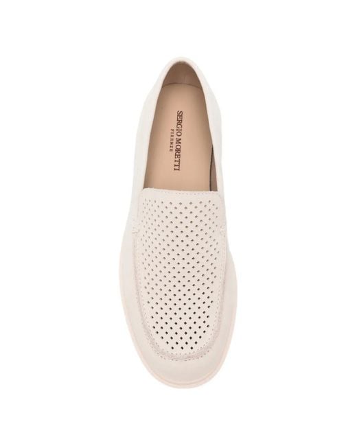 SERGIO MORETTI FIRENZE Natural Laser-Cut Loafers