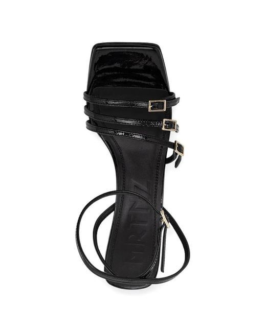 Souliers Martinez Black Escarpins Vernis Eden À Boucle
