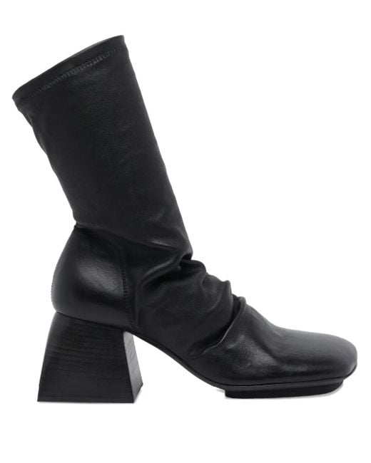 Uma Wang Black 70Mm Square-Toe Boots