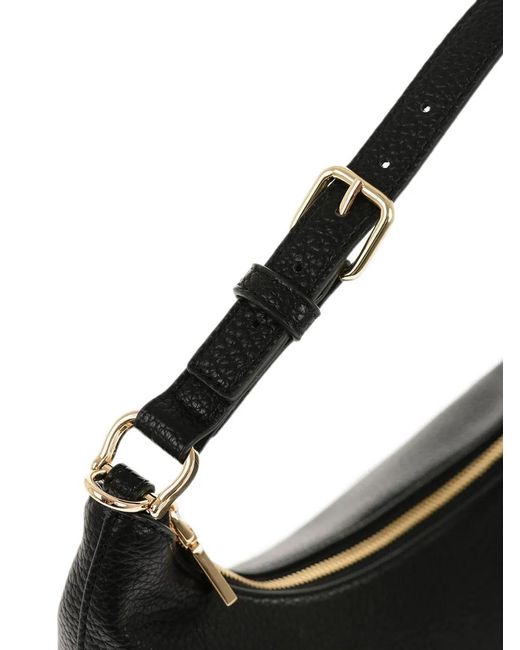 Moschino Black Hobo Logo-Lettering Shoulder Bag