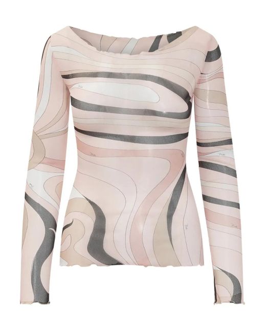 Emilio Pucci Marmoプリント トップ Natural