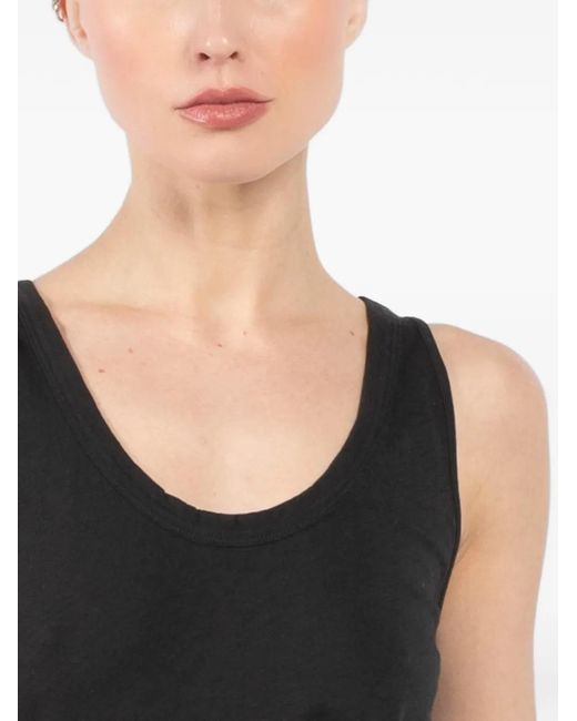 Velvet Black Scoop-Neck Tank Top