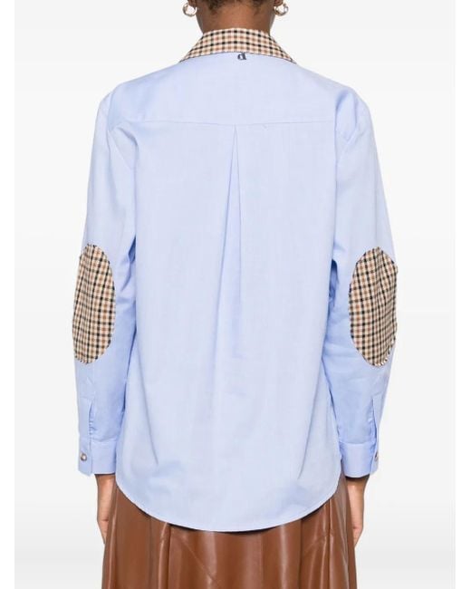 Camicia Con Colletto A Quadri di Dixie in Blue