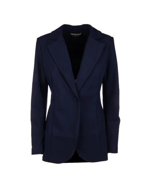 La Petite Robe Di Chiara Boni Blue Blazer Lua Boutonné