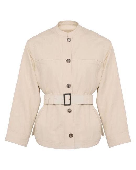 Yves Salomon Natural Belted Jacket