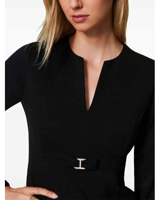 Robe Courte À Nœud Oval T Twinset en coloris Black