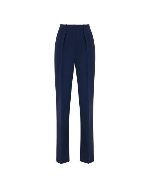 Elisabetta Franchi Blue Lightweight Crêpe Fabric Trousers