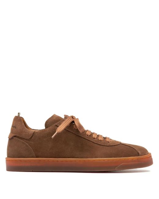 Officine Creative Brown Lace-Up Suede Sneakers