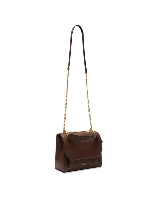 Lancel Brown Ninon Leather Tote Bag