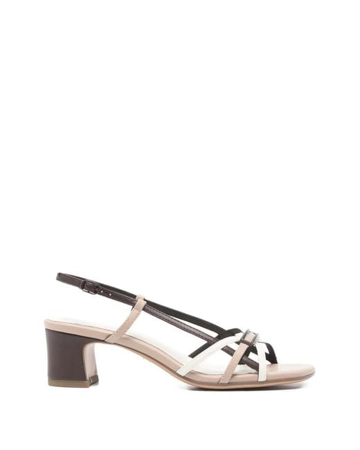 Tamaris White Strappy Block-Heel Sandals