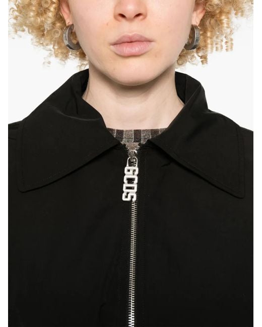 Gcds Black Lounge-Logo Bomber Jacket