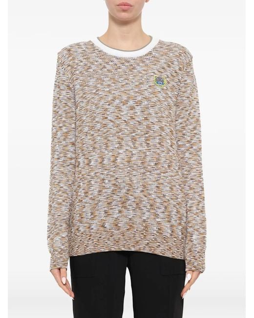 KENZO Natural Tiger-Patch Sweater