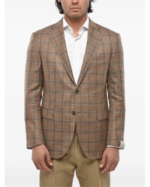 Corneliani Natural Academy Check-Pattern Blazer for men
