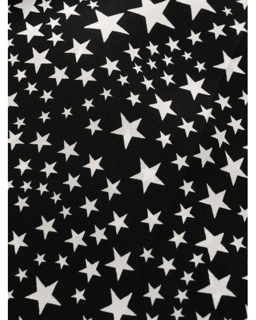 Stella McCartney Black Star-Print Silk Trousers