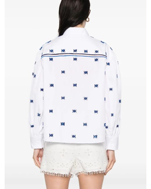 Ermanno Scervino White Long Sleeve Shirt