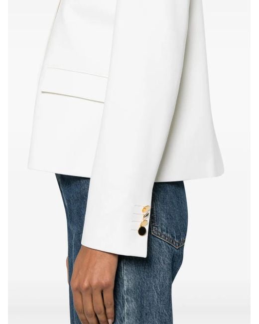 Kiton White Double-Breasted Jacket