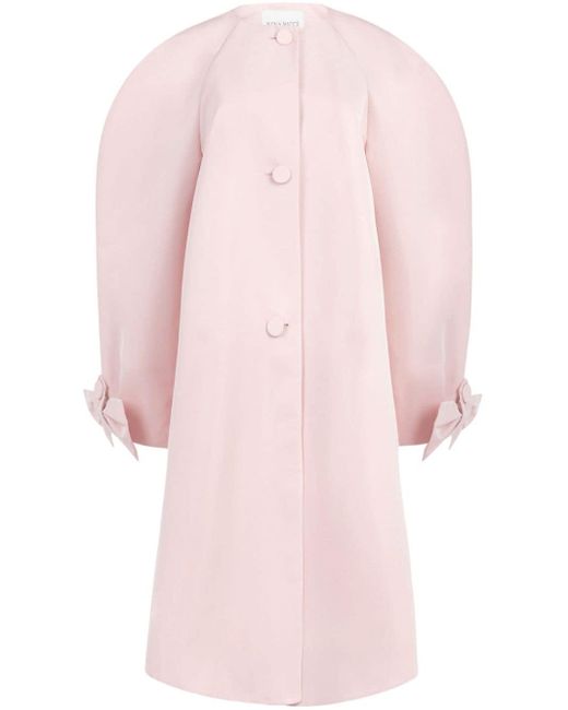 Nina Ricci Pink Single-breasted Cocoon Coat