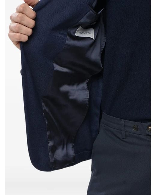Corneliani Blue Single-Breasted Blazer for men