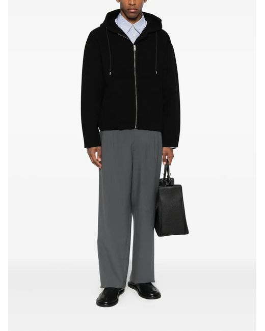 Sandro Black Hooded-Neck Jacket for men