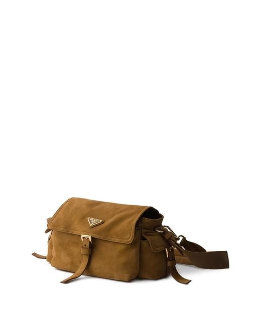 Bolso De Hombro Explore Mediano Prada de color Brown