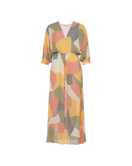 Eres White Glow Gathered-Detail Tie-Waist Maxi Dress