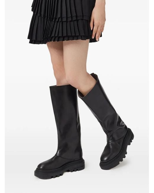 AllSaints Black Maxie Zip-Fastening Boots