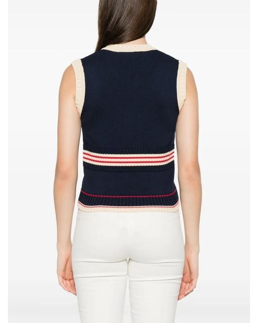 Valentino Garavani Blue Chez -Detail Vest
