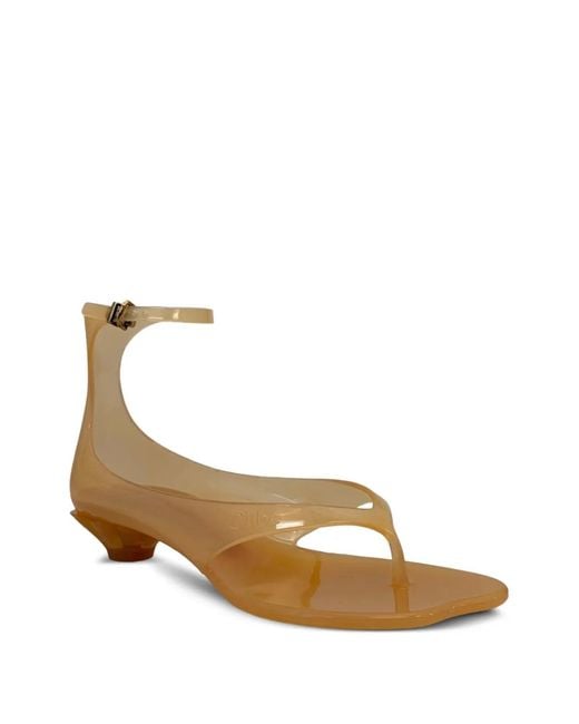 Chloé Metallic Jelly Thong Sandals
