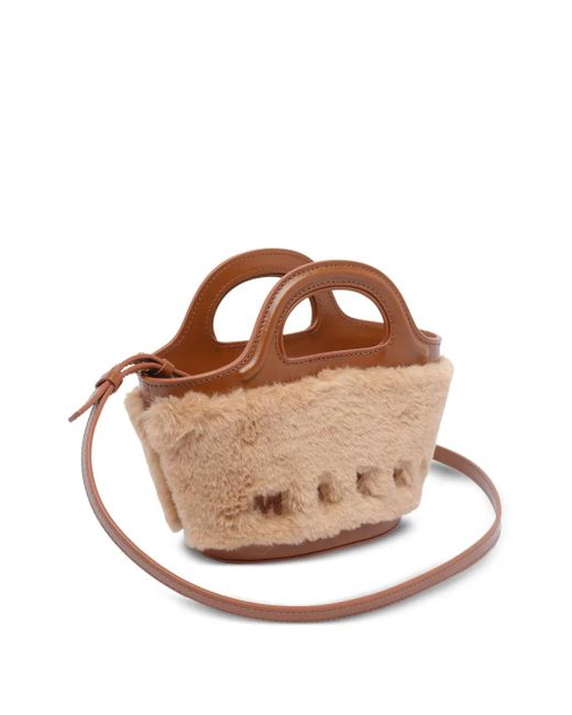 Marni Brown Trimmed Leather Mini Bag