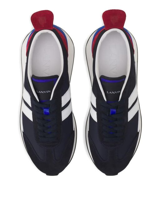 Lanvin Blue Bumpr Mesh Sneakers