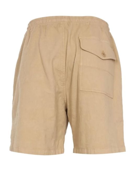 YMC Natural Drawstring Pocket Shorts for men