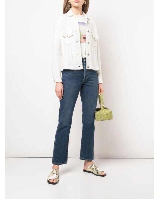 Barrie White Contrast-Stitch Knitted Jacket