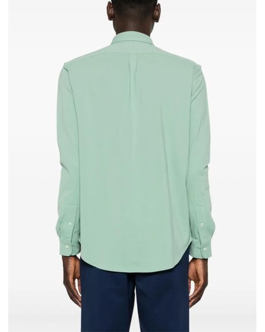 Polo Ralph Lauren Green Polo Pony-Motif Cotton Shirt for men