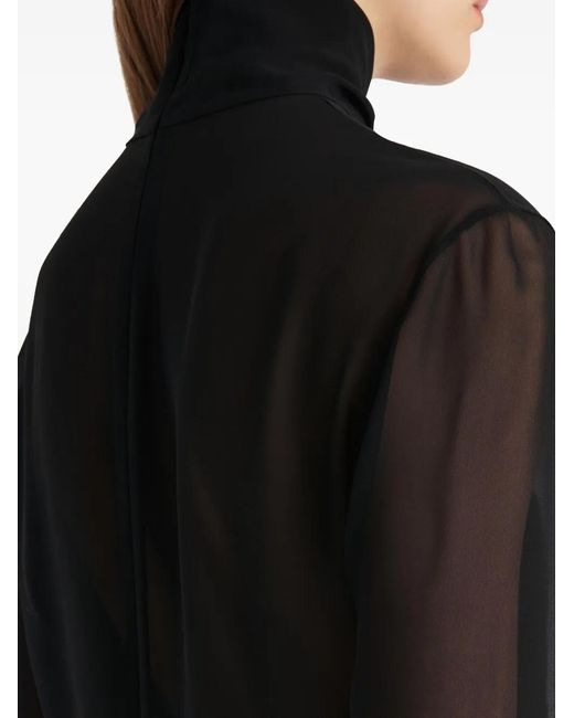 Khaite Black Roll-Neck Long-Sleeve Top