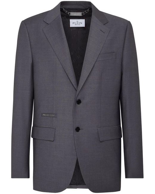 Philipp Plein Wollen Blazer in het Blue voor heren