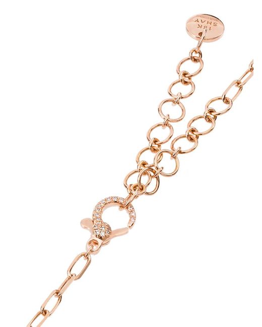 SHAY White 18Ct Rose And Diamond Drop Necklace