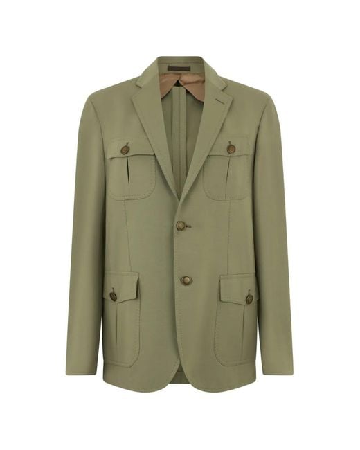 Chaqueta Con Bolsillos Con Solapa Moorer de hombre de color Green