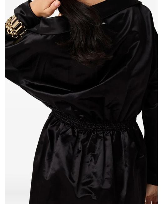 Vestido con cinturilla elástica Miu Miu de color Black