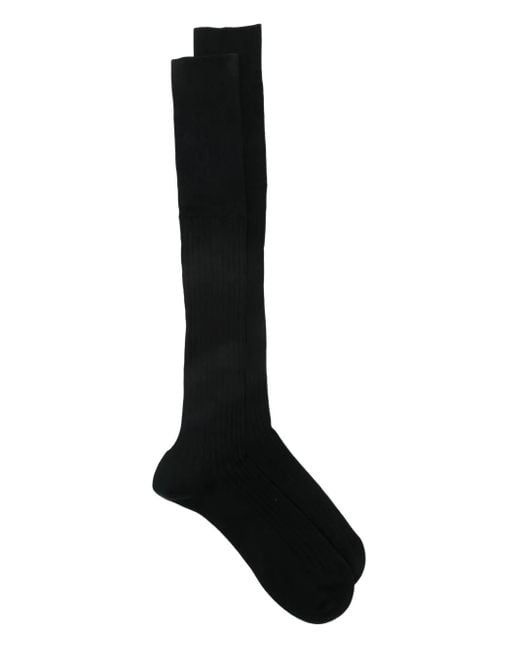 Falke Gerippte Socken in Black für Herren