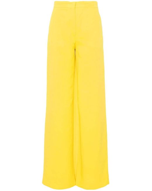 Max Mara Yellow Gary High-waist Wide-leg Trousers