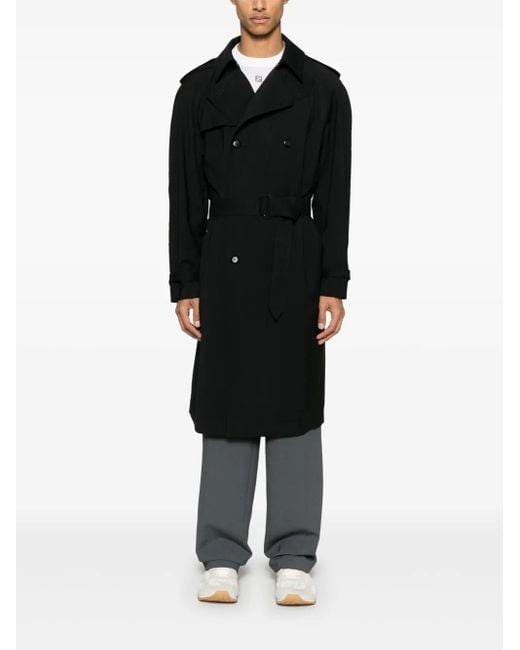 Fendi Black Belted Trench Coat for men